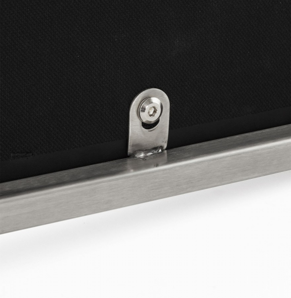 Scaun bar modern patrat Meto II tapitat piele ecologica neagra, picioare otel inoxidabil, BS00780BL - Kokoon [14]
