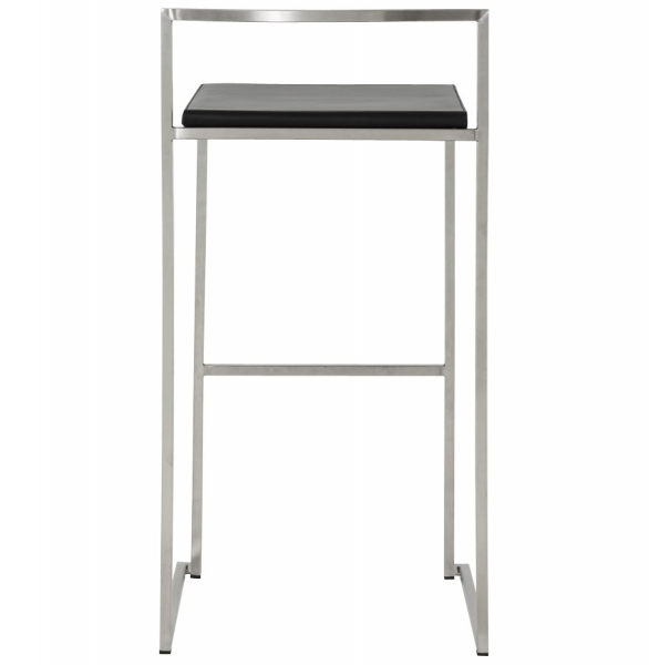 Scaun bar negru piele ecologica Meto structura patrata otel inoxidabil, BS00110BL - Kokoon [5]