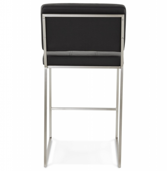 Scaun inalt bar negru tapitat piele ecologica Dod Premium, picioare otel, BS01210BL - Kokoon [5]
