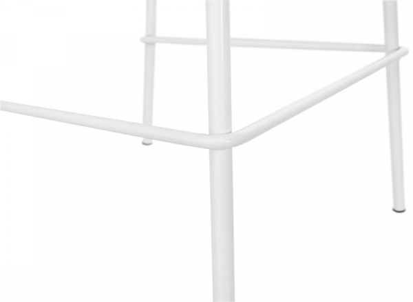 Scaun modern bar alb Organic II premium, tapitat piele ecologica, polipropilena / picioare albe subtiri otel, BS01410WH - Kokoon [7]