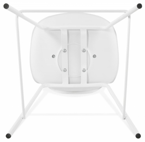 Scaun modern bar alb Organic II premium, tapitat piele ecologica, polipropilena / picioare albe subtiri otel, BS01410WH - Kokoon [9]
