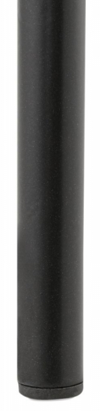 Scaun modern bar negru Organic II premium, tapitat piele ecologica, polipropilena / picioare negre subtiri otel, BS01400BL - Kokoon [9]