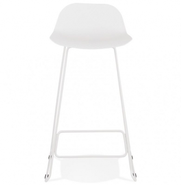 Scaun de bar alb modern Perpetual premium fara brate, picioare albe subtiri otel, polipropilena, BS02060WHWH - Kokoon [2]