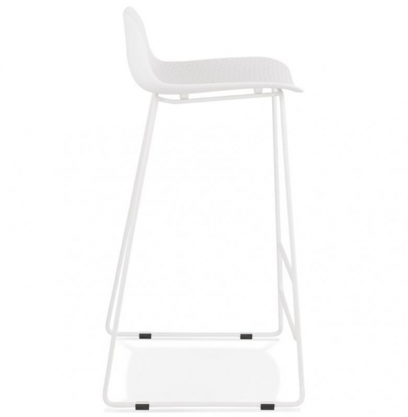 Scaun de bar alb modern Perpetual premium fara brate, picioare albe subtiri otel, polipropilena, BS02060WHWH - Kokoon [5]