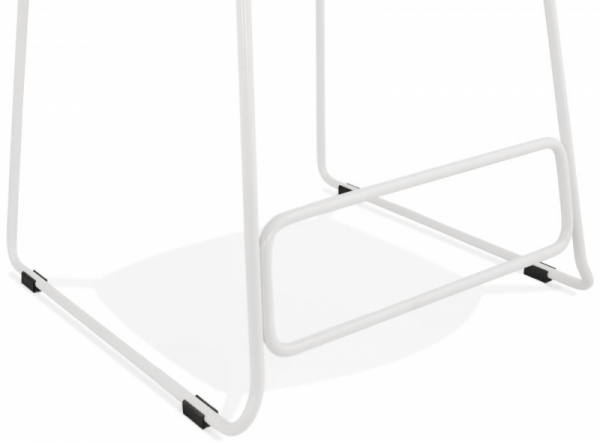 Scaun de bar gri modern Perpetual premium fara brate, picioare albe subtiri otel, polipropilena, BS02080GRWH - Kokoon [7]