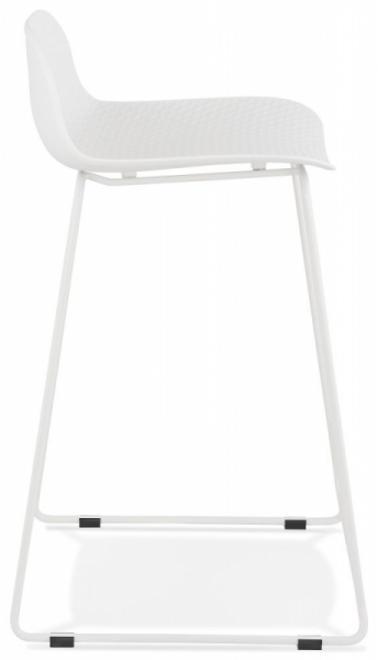 Scaun inalt bar alb Perpetual II premium fara brate, polipropilena/picioare albe subtiri otel, BS02010WHWH - Kokoon [3]