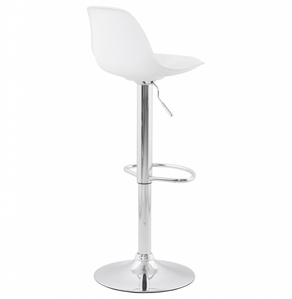 Scaun de design pentru bar reglabil SUKI alb / crom, BS00850WHWH - Kokoon [4]