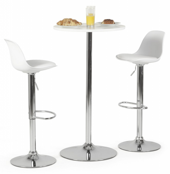 Scaun de design pentru bar reglabil SUKI alb / crom, BS00850WHWH - Kokoon [15]