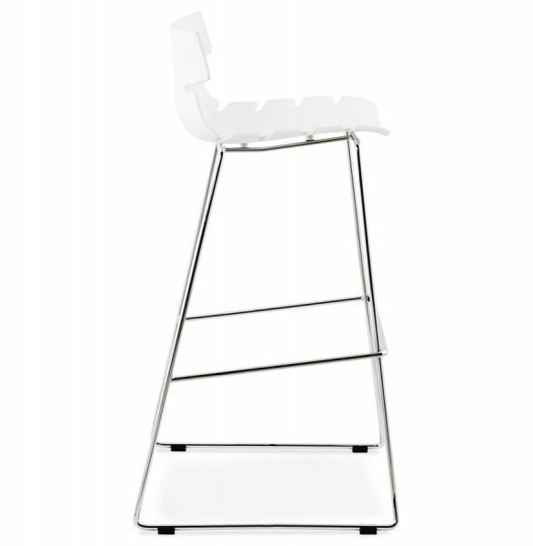 Scaun de design pentru bar Reny modern alb / crom / polipropilena, BS01150WH - Kokoon [3]