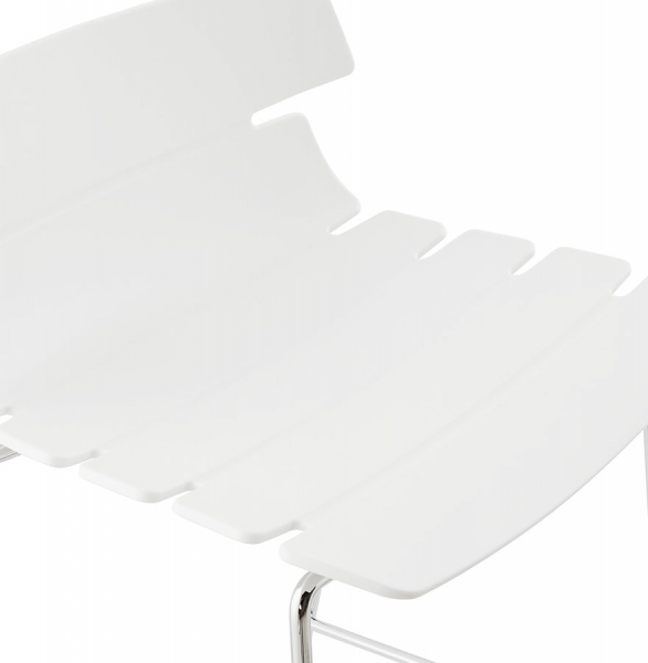 Scaun de design pentru bar Reny modern alb / crom / polipropilena, BS01150WH - Kokoon [6]