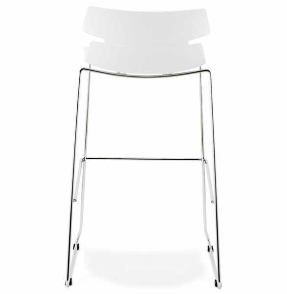 Scaun de design pentru bar Reny modern alb / crom / polipropilena, BS01150WH - Kokoon [5]