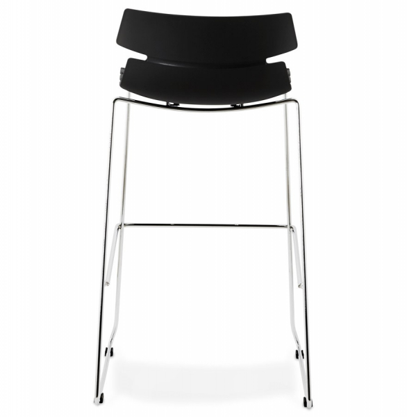 Scaun de design pentru bar RENY modern negru / crom / polipropilena, BS01140BL - Kokoon [5]