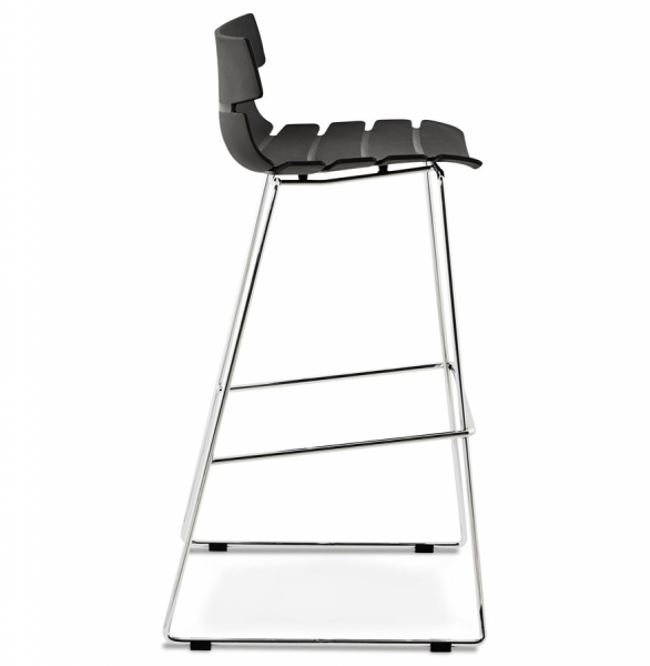 Scaun de design pentru bar RENY modern negru / crom / polipropilena, BS01140BL - Kokoon [3]