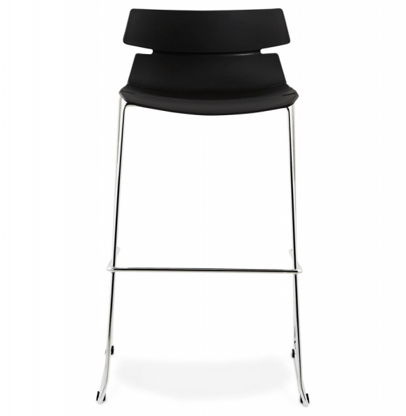 Scaun de design pentru bar RENY modern negru / crom / polipropilena, BS01140BL - Kokoon [2]