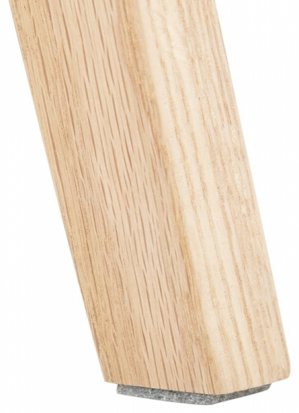 Scaun bar alb Roi premium stil scandinav, polipropilena / sezut tapitat piele ecologica / picioare lemn masiv, BS01870WHNA - Kokoon [9]