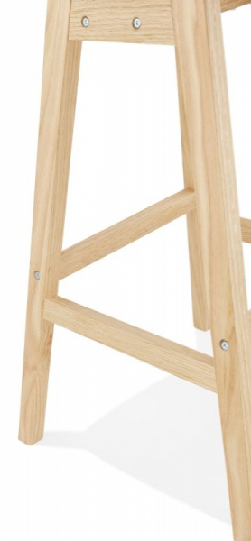 Scaun bar negru Roi premium, stil scandinav, polipropilena / sezut piele ecologica / picioare lemn masiv, BS01880BLNA - Kokoon [7]