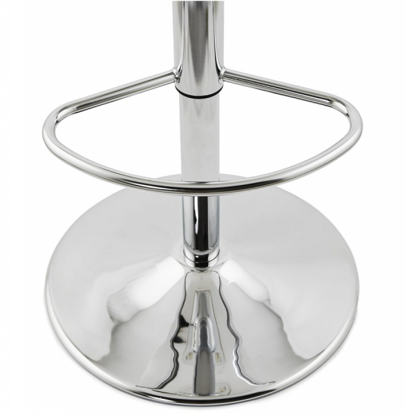 Scaun bar alb mat lemn indoit Santana Premium, picior metal crom inaltime reglabila, BS00930WH - Kokoon [15]