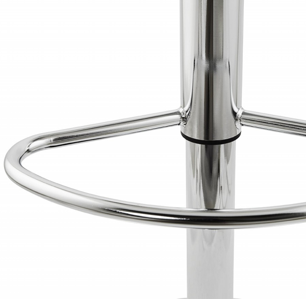 Scaun bar alb mat lemn indoit Santana Premium, picior metal crom inaltime reglabila, BS00930WH - Kokoon [13]