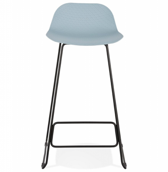 Scaun modern bar albastru Slade premium fara brate, picioare negre subtiri otel, polipropilena, BS02190BUBL - Kokoon [2]