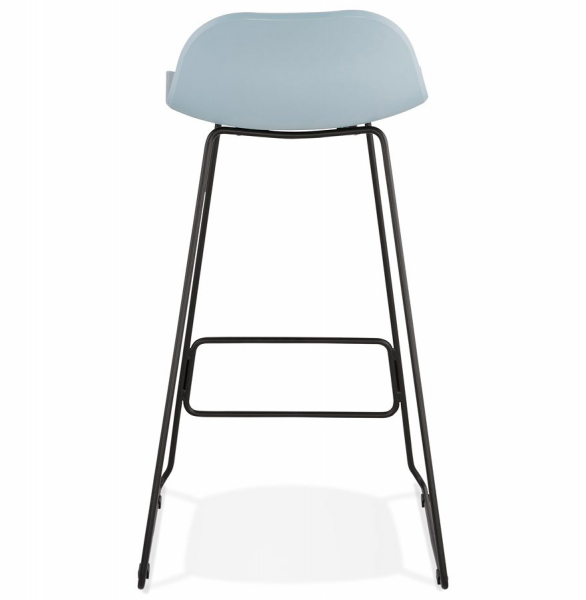 Scaun modern bar albastru Slade premium fara brate, picioare negre subtiri otel, polipropilena, BS02190BUBL - Kokoon [5]