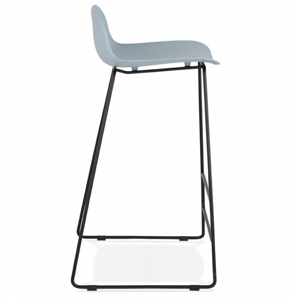 Scaun modern bar albastru Slade premium fara brate, picioare negre subtiri otel, polipropilena, BS02190BUBL - Kokoon [3]