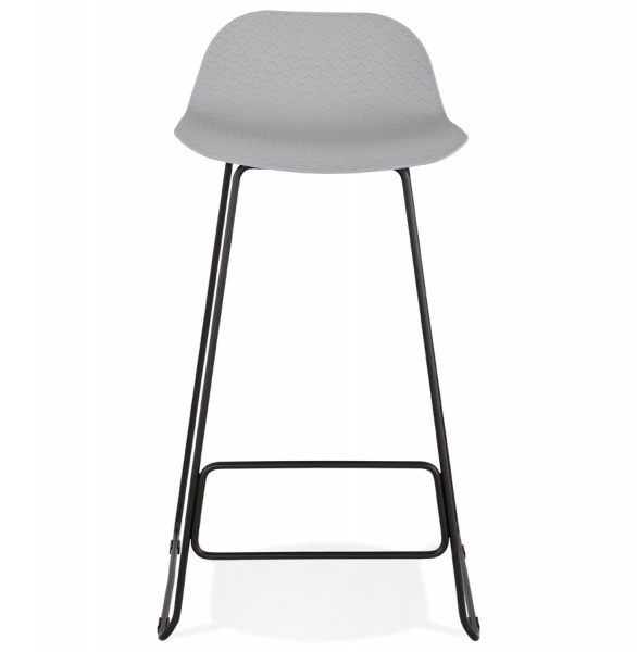Scaun modern bar gri Slade premium fara brate, picioare negre subtiri otel, polipropilena, BS02180GRBL - Kokoon [2]