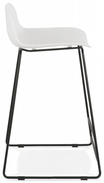 Scaun inalt bar alb Slade II design premium, polipropilena / picioare negre otel, BS02110WHBL - Kokoon [3]
