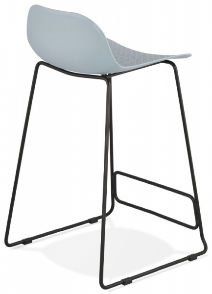 Scaun inalt bar albastru Slade II design modern premium, polipropilena, picioare negre otel, BS02140BUBL - Kokoon [4]