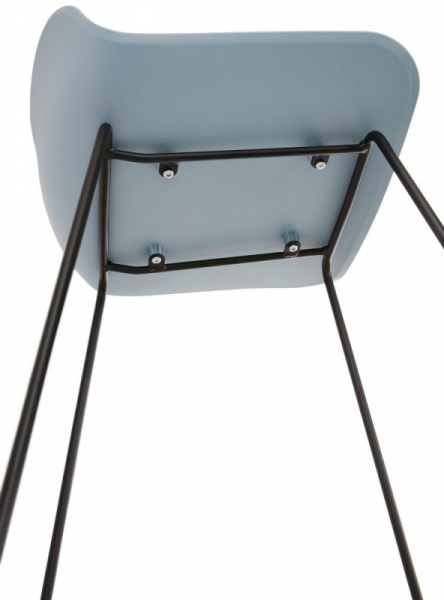 Scaun inalt bar albastru Slade II design modern premium, polipropilena, picioare negre otel, BS02140BUBL - Kokoon [6]