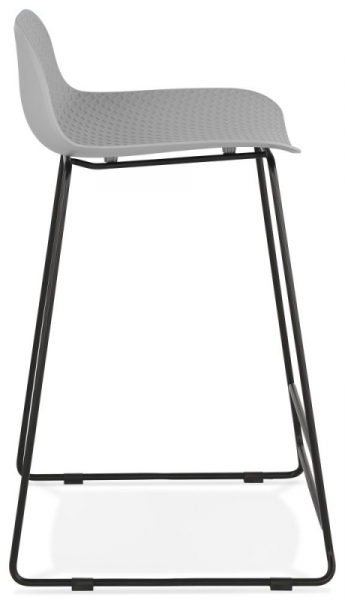 Scaun inalt bar gri Slade II design premium, polipropilena, picioare negre otel, BS02130GRBL - Kokoon [3]