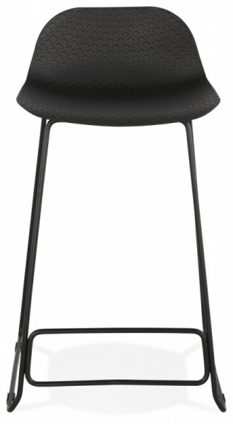 Scaun inalt bar negru Slade II design premium, polipropilena / picioare negre otel, BS02120BLBL - Kokoon [2]