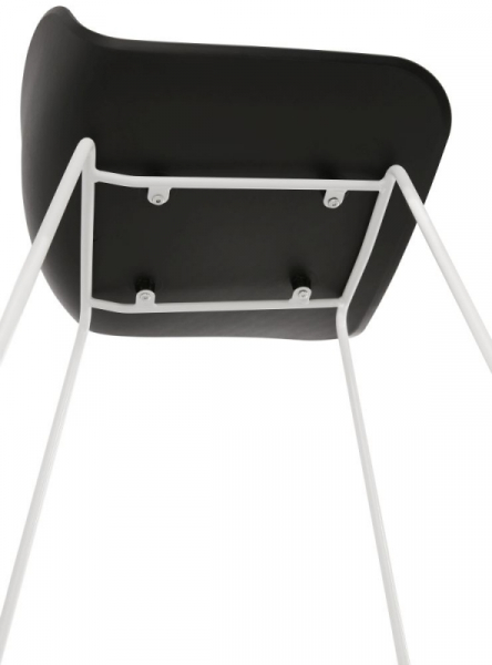 Scaun inalt bar negru Slade II design premium, polipropilena / picioare negre otel, BS02120BLBL - Kokoon [7]