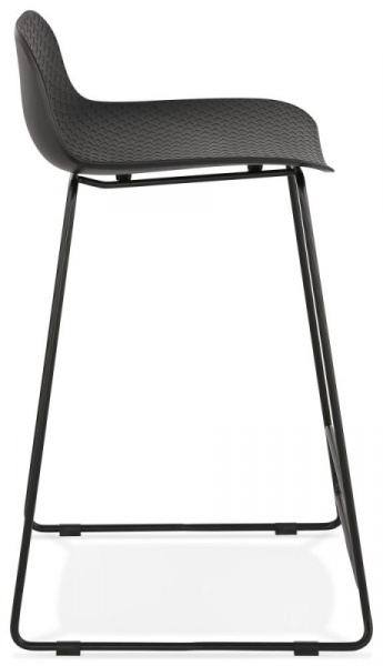 Scaun inalt bar negru Slade II design premium, polipropilena / picioare negre otel, BS02120BLBL - Kokoon [3]
