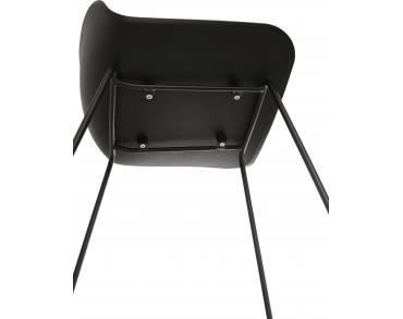 Scaun modern bar negru Slade premium fara brate, picioare negre subtiri otel, polipropilena, BS02170BLBL - Kokoon [3]