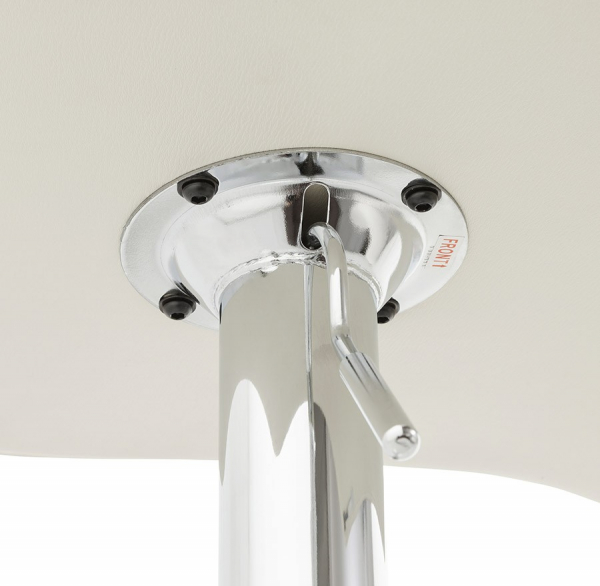 Scaun bar crem piele ecologica Soho inaltime reglabila, picior metal crom, BS00020CR - Kokoon [11]