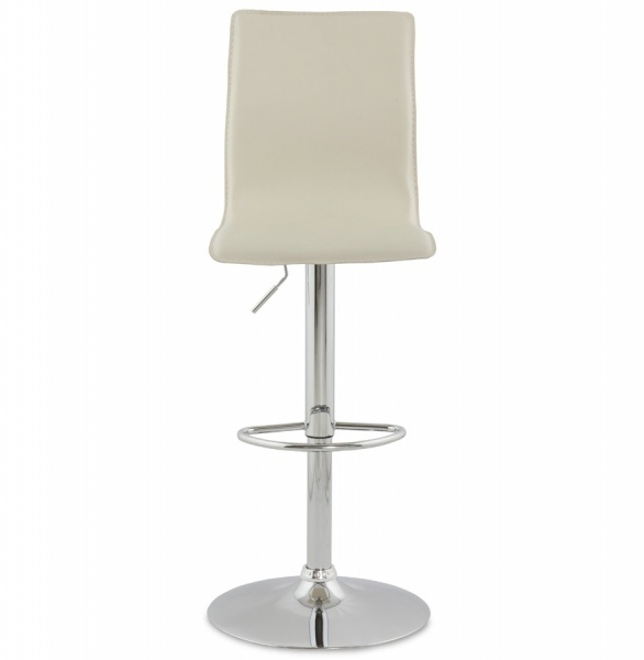 Scaun bar crem piele ecologica Soho inaltime reglabila, picior metal crom, BS00020CR - Kokoon [2]