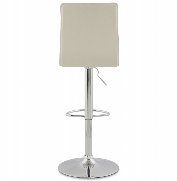 Scaun bar crem piele ecologica Soho inaltime reglabila, picior metal crom, BS00020CR - Kokoon [5]