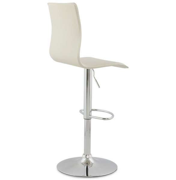 Scaun bar crem piele ecologica Soho inaltime reglabila, picior metal crom, BS00020CR - Kokoon [4]