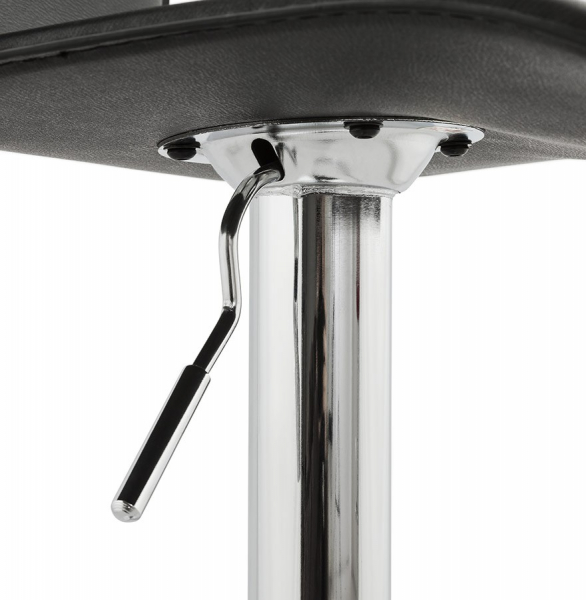 Scaun bar negru piele ecologica Soho inaltime reglabila, picior metal crom, BS00010BL - Kokoon [11]