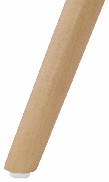 Scaun inalt bar alb Tree premium, stil scandinav, picioare lemn masiv inel crom, polipropilena / sezut piele ecologica, BS01480WH - Kokoon [10]