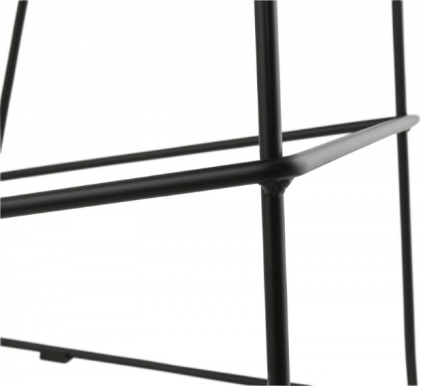 Scaun bar alb Ziggy premium cu spatar inalt, picioare negre subtiri otel / polipropilena, BS01720WHBL - Kokoon [7]