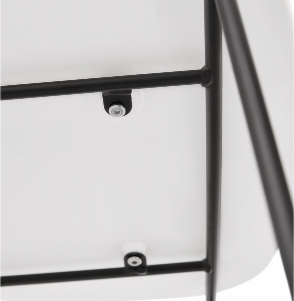 Scaun bar alb Ziggy premium cu spatar inalt, picioare negre subtiri otel / polipropilena, BS01720WHBL - Kokoon [6]