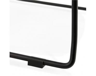 Scaun bar alb Ziggy premium cu spatar inalt, picioare negre subtiri otel / polipropilena, BS01720WHBL - Kokoon [8]