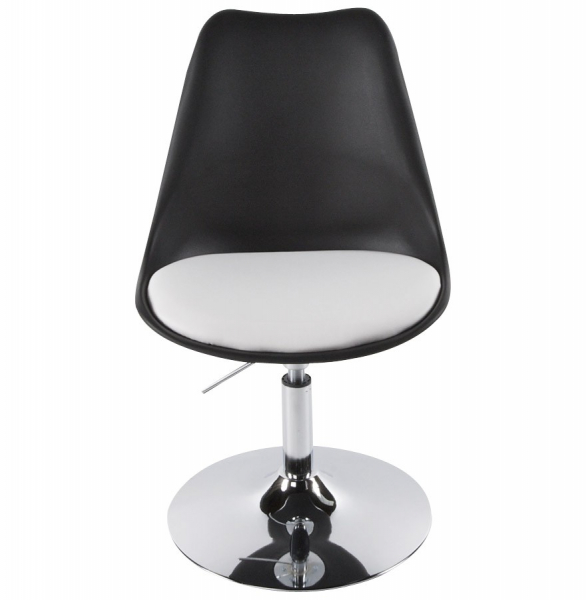 Scaun de design VICTORIA negru cu talpa otel - polipropilena / piele, CH00220BLWH - Kokoon [2]