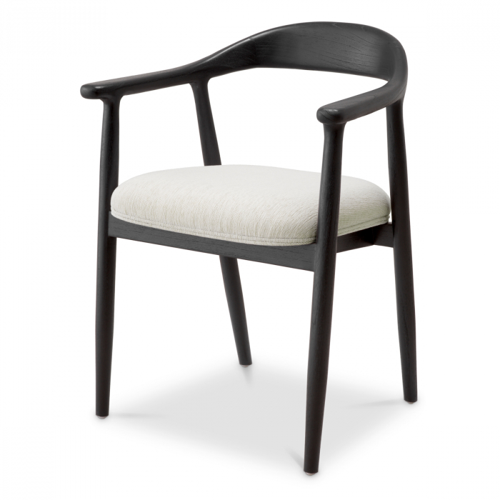   Scaun de dining Beale finisaj negru clasic sentier crem 118079 EICHHOLTZ [1]
