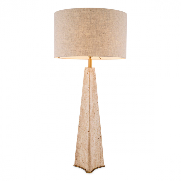   Lampa de masă Benson din travertin cu abajur 116917 EICHHOLTZ [1]