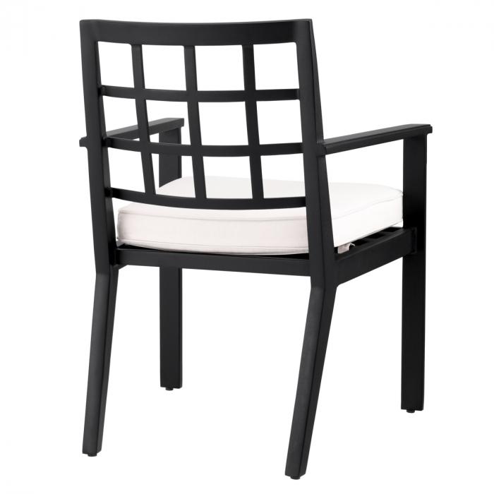   Scaun de dining exterior Cap-Ferrat din pânză sunbrella neagră 115024 EICHHOLTZ [3]