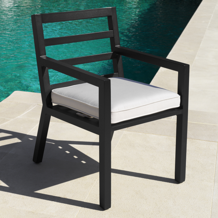   Scaun de dining exterior Delta din pânză sunbrella neagră 115003 EICHHOLTZ [2]