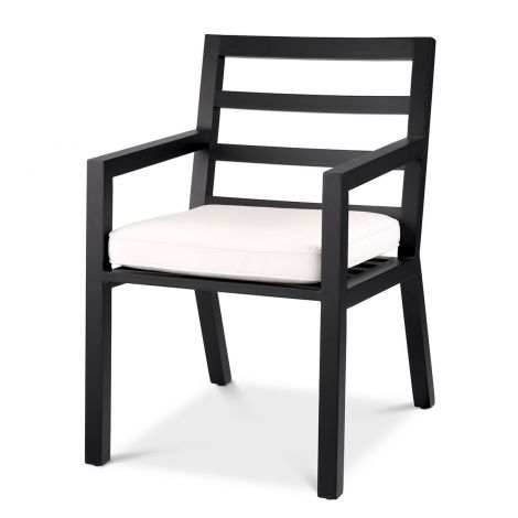   Scaun de dining exterior Delta din pânză sunbrella neagră 115003 EICHHOLTZ [9]