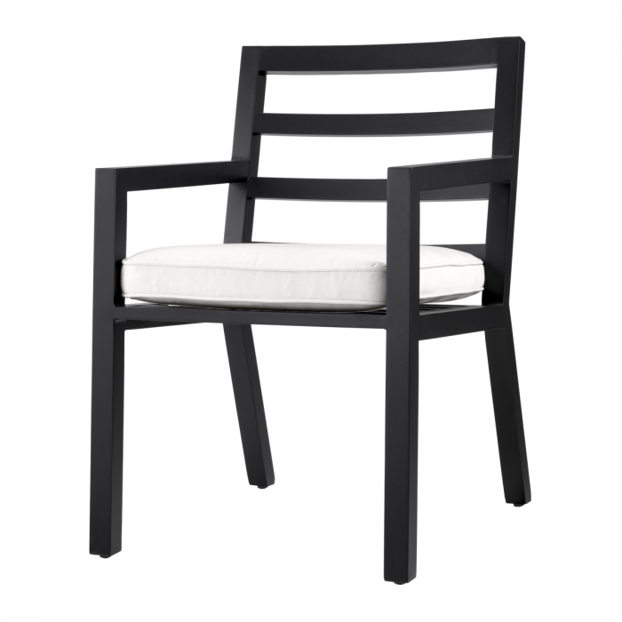   Scaun de dining exterior Delta din pânză sunbrella neagră 115003 EICHHOLTZ [5]